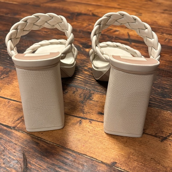 NWOT DolceVita Cream Neutral braided heels size 8.5 - Picture 2 of 6